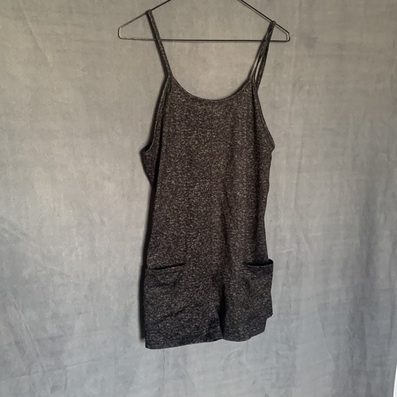 Pants - Faded gray tone shorts romper